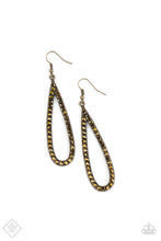Load image into Gallery viewer, Paparazzi ~ Glitzy Goals ~ Brass Earrings (Fashion Fix Exclusive)
