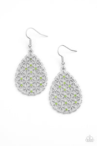 Paparazzi ~ Glorious Gardens ~ Green Earrings