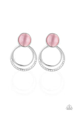 Load image into Gallery viewer, Paparazzi ~ Glow Roll ~ Pink Post Earrings