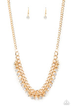 Load image into Gallery viewer, Paparazzi ~ Glow and Grind ~ Gold Rhinestone Necklace Set