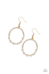 Paparazzi - Glowing Grandeur- Gold Pearl Earrings - $5.00 - Klassy Jewelz Boutique
