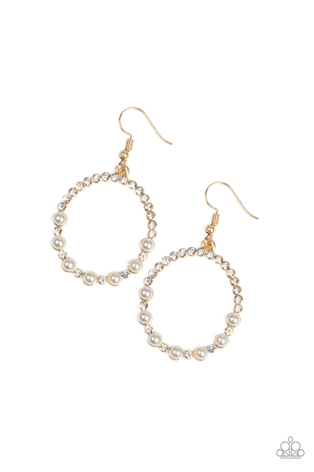 Paparazzi - Glowing Grandeur- Gold Pearl Earrings - $5.00 - Klassy Jewelz Boutique