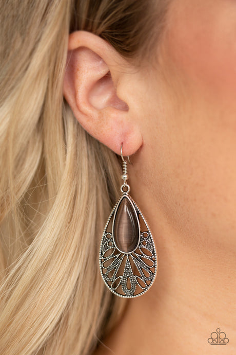 Paparazzi ~ Glowing Tranquility ~ Brown Earrings