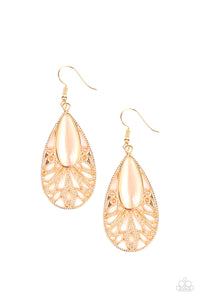 Paparazzi ~ Glowing Tranquility ~ Gold Earrings