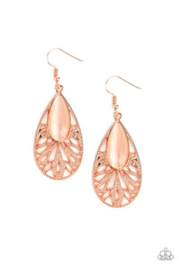Paparazzi ~ Glowing  Tranquility ~ Copper Earrings