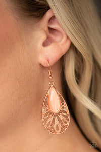 Paparazzi ~ Glowing  Tranquility ~ Copper Earrings
