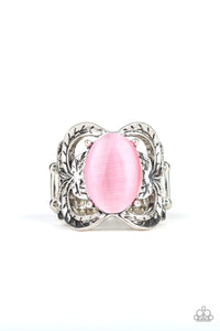Paparazzi - Go For Glow - Pink Ring with Stretchy Band