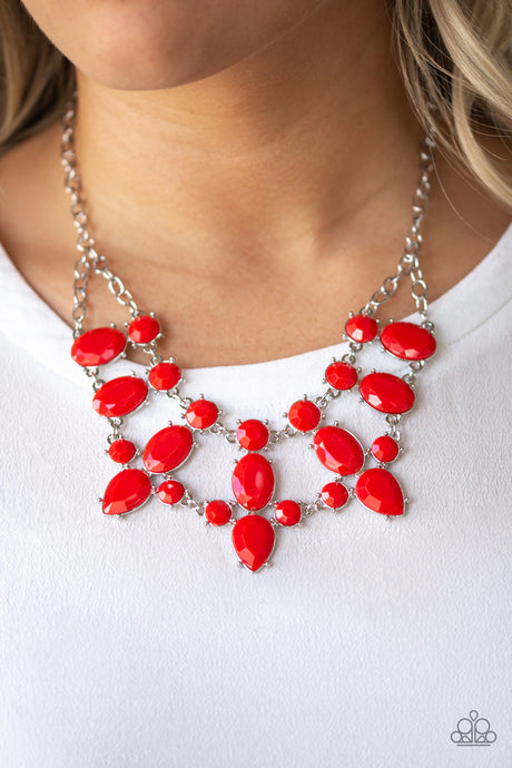 Paparazzi ~ Goddess Glow ~ Red Necklace Set