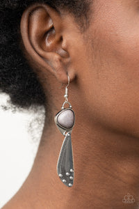 Paparazzi ~ Going-Green Goddess ~ Silver Earrings
