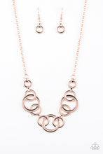 Load image into Gallery viewer, Paparazzi ~ Going In Circles ~ Rose Gold Necklace Set