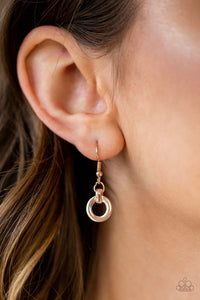 Paparazzi ~ Going In Circles ~ Rose Gold Necklace Set