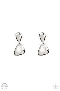 Paparazzi ~ Going for BROKER ~ Silver Clip-On Earrings
