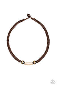 Paparazzi - Gone Adventuring - Brown Urban Necklace - Klassy Jewelz Boutique