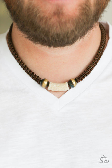 Paparazzi - Gone Adventuring - Brown Urban Necklace - Klassy Jewelz Boutique