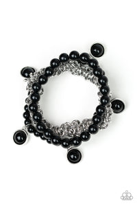 Paparazzi - Good Vibes Only - Black Bracelet