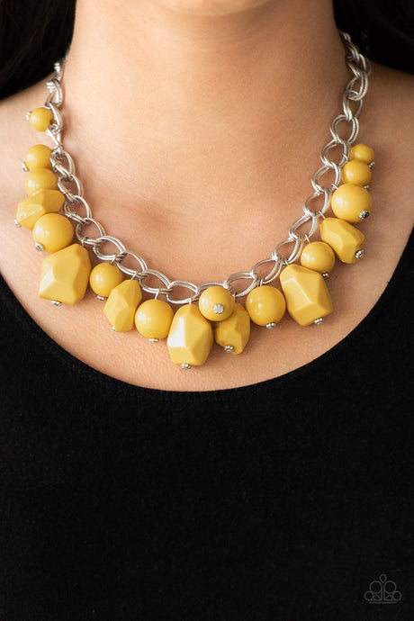 Paparazzi ~ Gorgeously Globetrotter ~ Yellow Necklace Set
