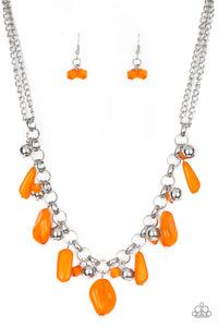 Paparazzi - Grand Canyon Grotto - Orange Necklace Set