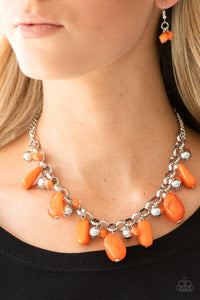 Paparazzi - Grand Canyon Grotto - Orange Necklace Set