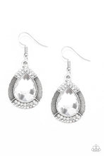 Load image into Gallery viewer, Paparazzi ~ Grandmaster Shimmer ~ White Earrings