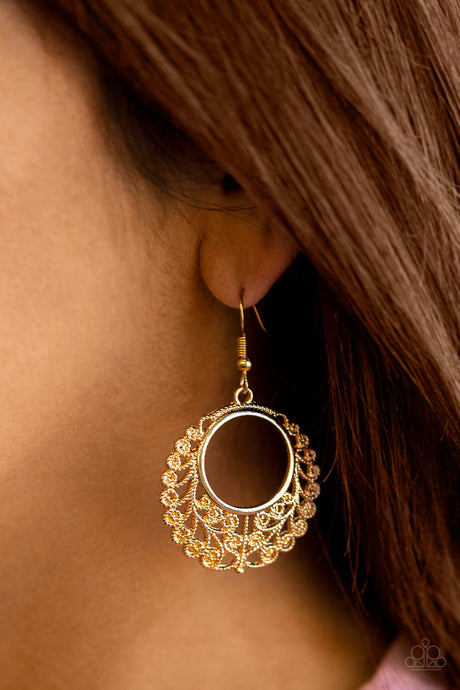 Paparazzi ~ Grapevine Glamorous ~ Gold Earrings