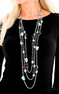 Paparazzi ~ "Groundbreaker" ~ ZI Collection ~ Turquoise & Wood Bead Necklace Set