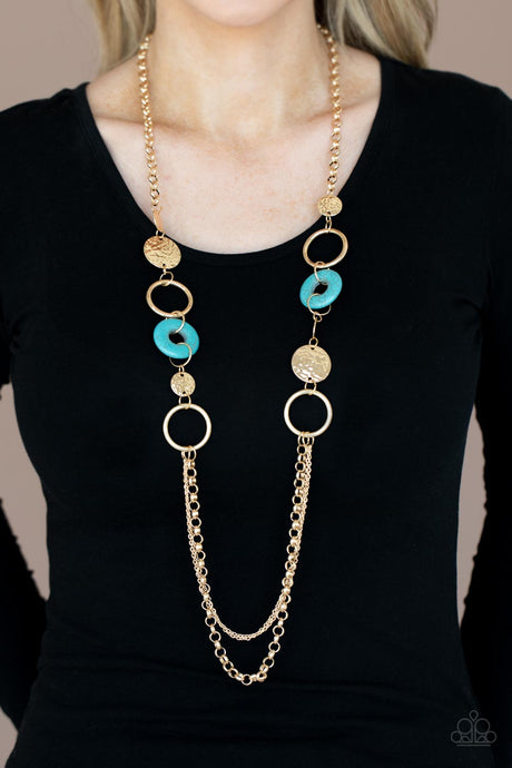 Paparazzi ~ Grounded Glamour ~ Gold Necklace Set
