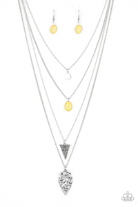 Paparazzi ~ Grounded In ARTIFACT ~ Yellow Necklace Set
