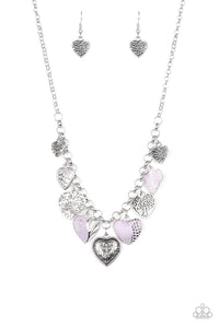 Paparazzi ~ Grow Love ~ Purple Heart Necklace Set