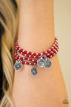 Load image into Gallery viewer, Paparazzi ~ Gypsy Globetrotter ~ Red Bracelet