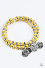 Load image into Gallery viewer, Paparazzi ~ Gypsy Globetrotter ~ Yellow Bracelet
