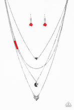 Load image into Gallery viewer, Paparazzi ~ Gypsy Heart ~ Red Necklace Set