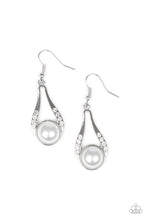 Load image into Gallery viewer, Paparazzi ~ HEADLINER Over Heels ~ White Earrings