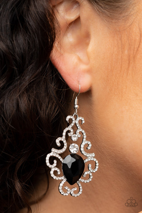 Paparazzi ~ Happily Ever AFTERGLOW ~ Black Earrings