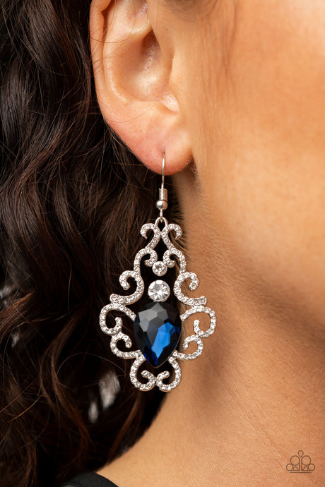 Paparazzi ~ Happily Ever AFTERGLOW ~ Blue Earrings