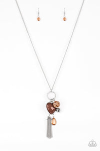 Paparazzi ~ Haute Heartbreaker ~ Brown Necklace Set