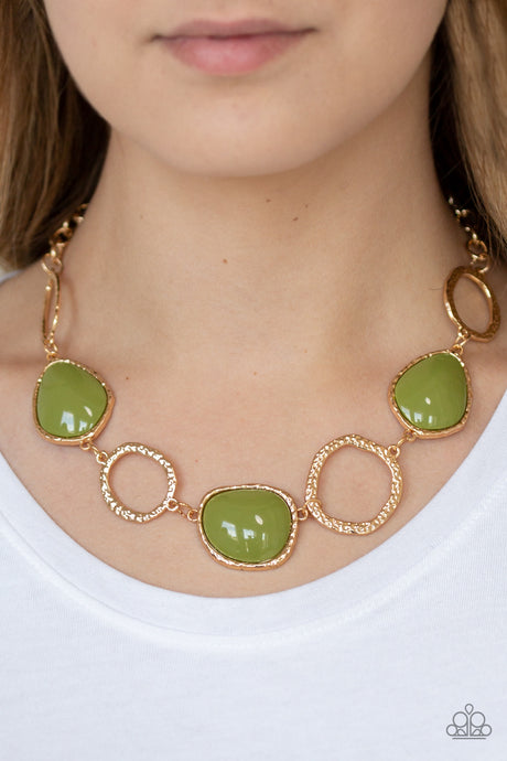 Paparazzi ~ Haute Heirloom ~ Green Necklace Set