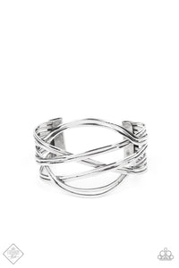 Paparazzi ~ Hautely Hammered ~ Silver Cuff Bracelet (Fashion Fix Exclusive)