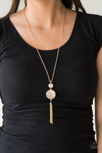 Load image into Gallery viewer, Paparazzi - Have Some Common SENSE!-Gold Moonstone Pendant Necklace Set - Klassy Jewelz Boutique