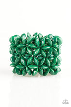 Load image into Gallery viewer, Paparazzi ~ Hawaii Haven ~ Green Wooden Bracelet with Stretchy Bands