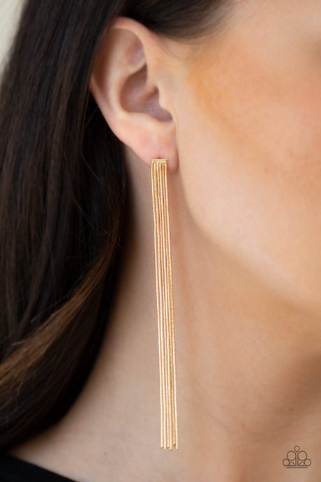 Paparazzi ~ Head To Toe Dazzle ~ Gold Post Earrings