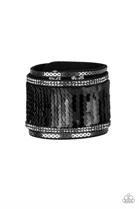 Paparazzi ~ Heads Or MERMAID Tails ~ Black Wrap Bracelet (Reversible)