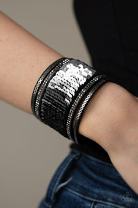 Paparazzi ~ Heads Or MERMAID Tails ~ Black Wrap Bracelet (Reversible)