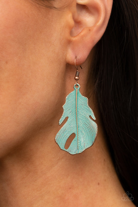 Paparazzi ~ Heads QUILL Roll ~ Copper Earrings