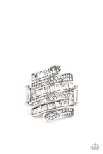 Load image into Gallery viewer, Paparazzi ~ Hear Me UPROAR ~ White Ring with Stretchy Band (Life of the Party Exclusive)