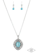 Load image into Gallery viewer, Paparazzi ~ Heart Of Glace ~ Blue Pendant Necklace Set