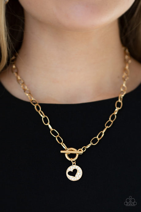 Paparazzi - Heartbeat Retreat - Gold Necklace Set