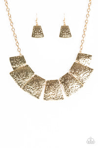 Paparazzi ~ Here Comes The Huntress ~ Gold Necklace Set