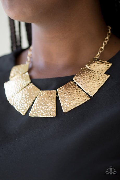 Paparazzi ~ Here Comes The Huntress ~ Gold Necklace Set
