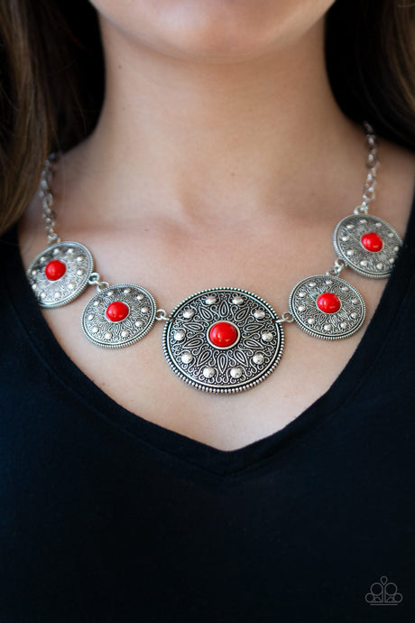 Paparazzi ~ Hey SOL Sister ~ Red Necklace Set