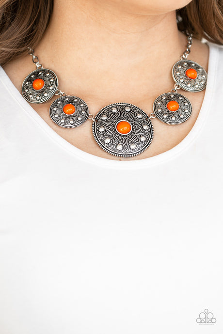 Paparazzi ~ Hey, SOL Sister ~ Orange Necklace Set